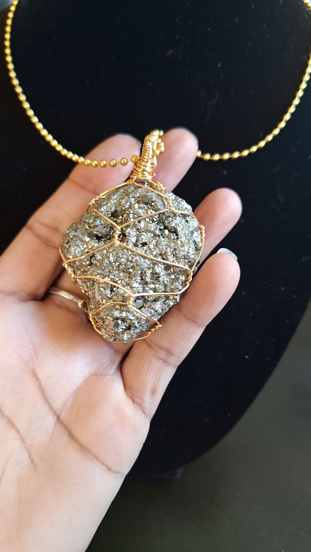 Pyrite Chunky Pendant